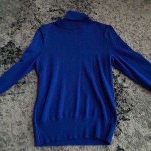 Blue turtle neck